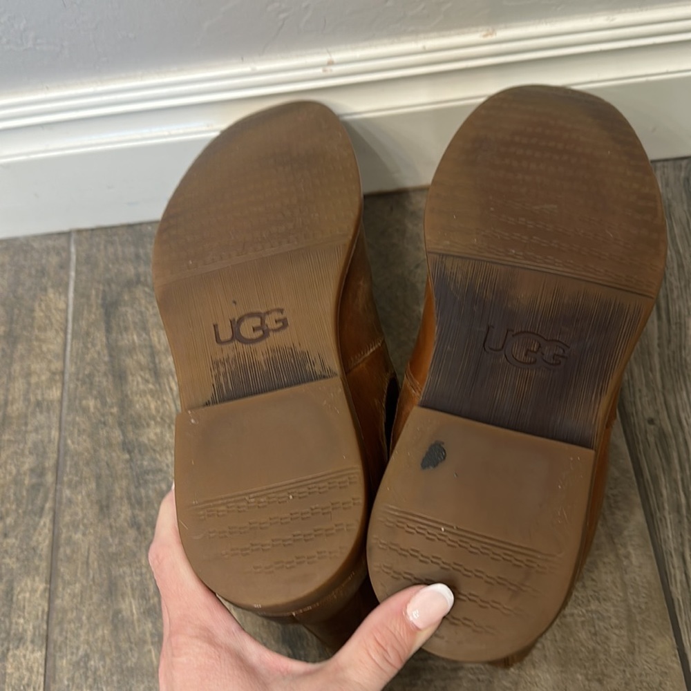 UGG brown leather boots size 10.5 - Picture 5 of 16